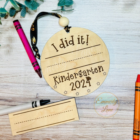 Kindergarten Name Keepsake Ornament