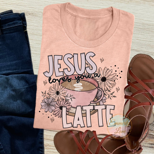 Jesus loves a latte Tee