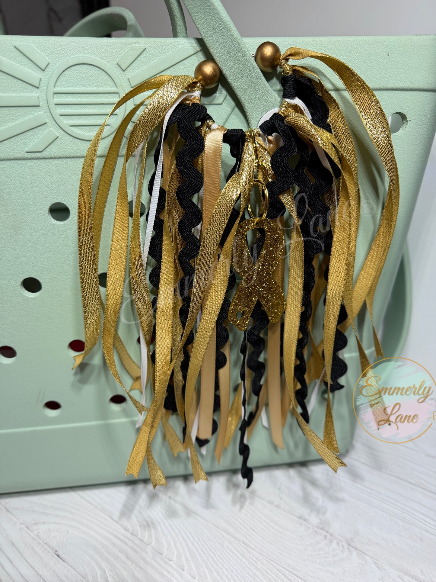 Childhood Cancer Awareness Bag Tassel