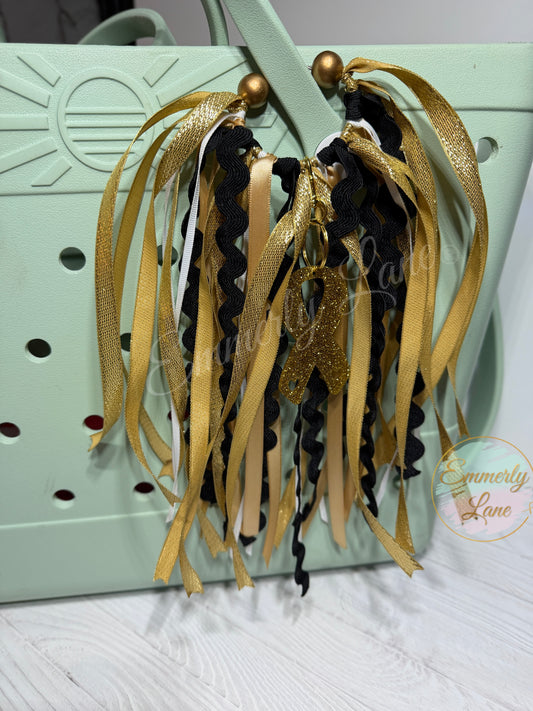 Childhood Cancer Awareness Bag Tassel