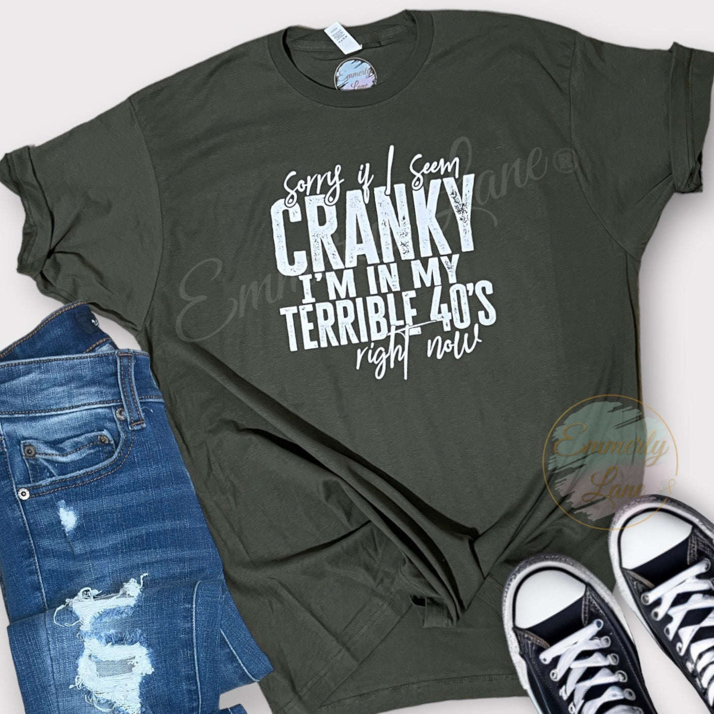 Sorry if I seem cranky-40s Tee
