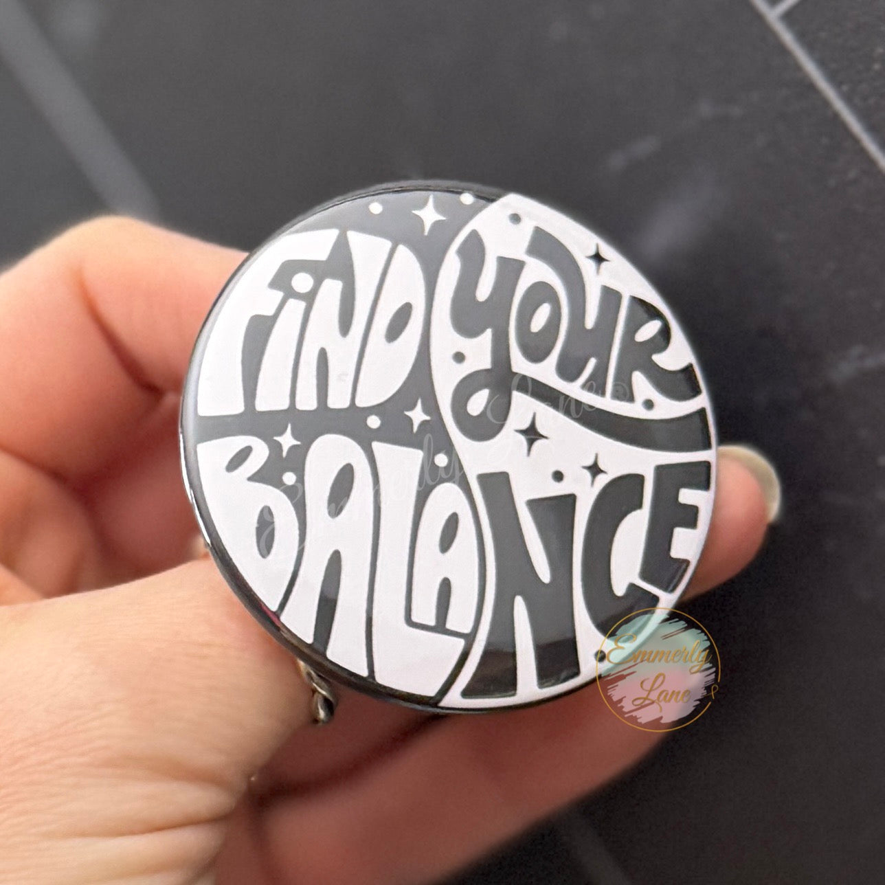 Find Your Balance Button Magnet