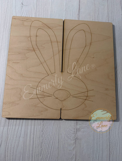DIY Reversible Flower Button Wood Sign/ Bunny Button Wood Sign