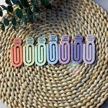 Large Acrylic Teacher Paper Clip