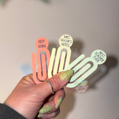 Large Acrylic Teacher Paper Clip