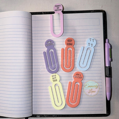 Large Acrylic Inspirational Paper Clip