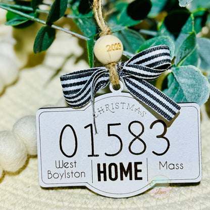 Home Zip Code Ornament