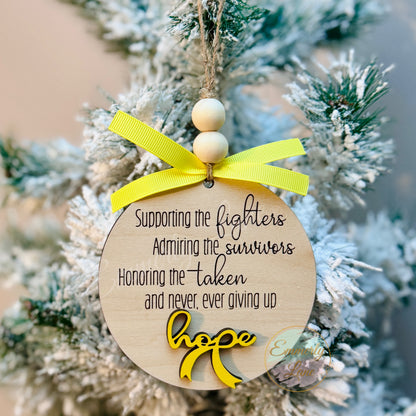 Hope Ornament- supporting, admiring, & honoring