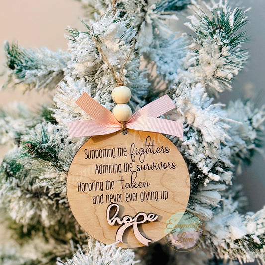 Uterine Cancer Awareness Hope Christmas Ornament