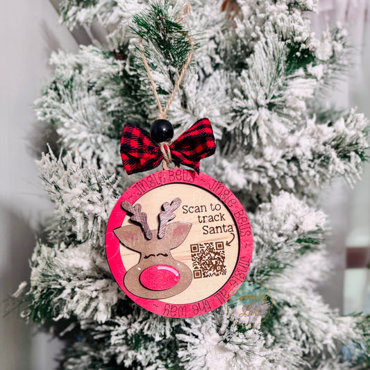 Reindeer Santa Tracker Ornament