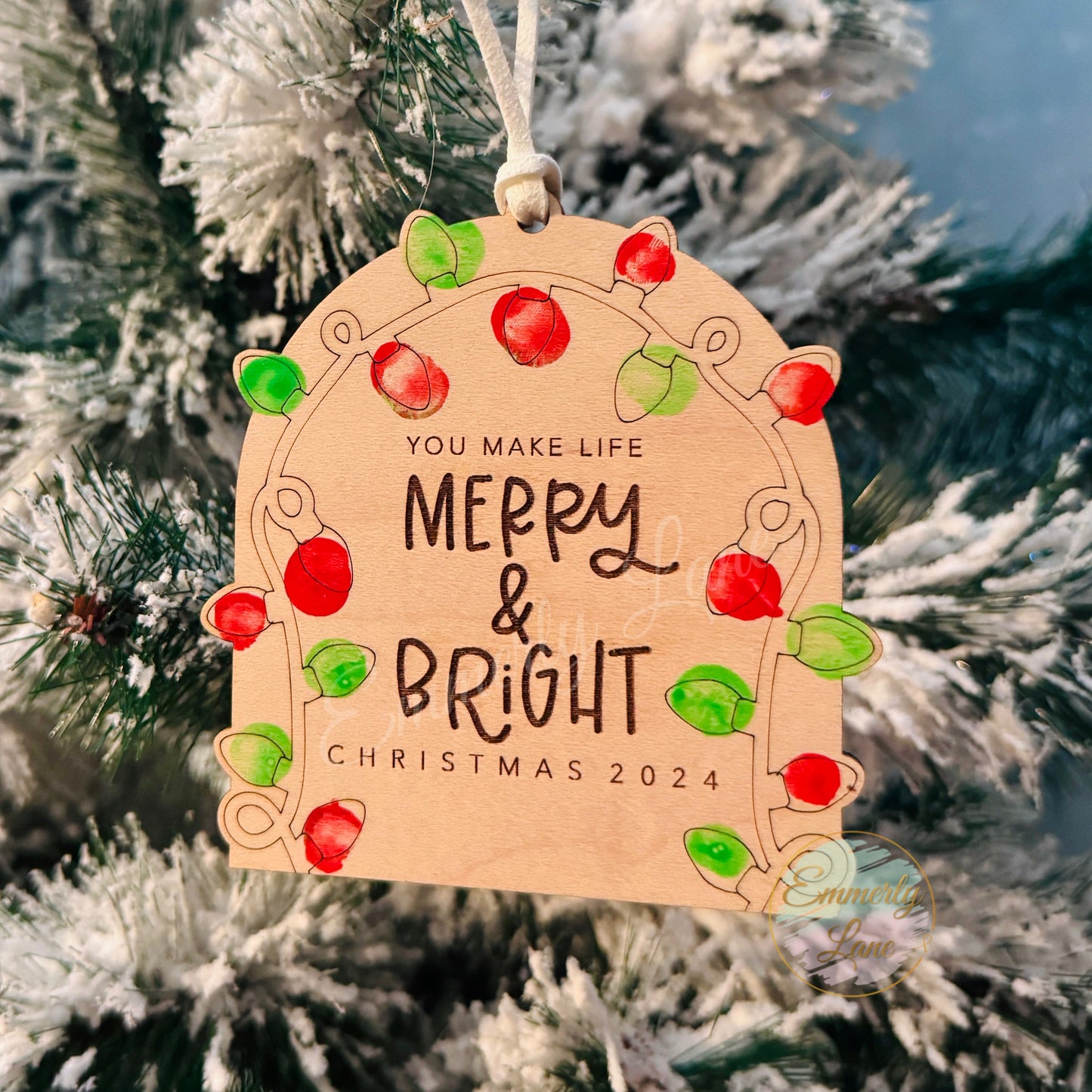 Personalized Merry & Bright Ornament