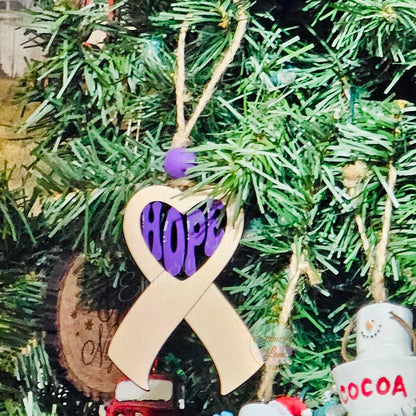 Ribbbon Ornament-A journey of Love & Hope