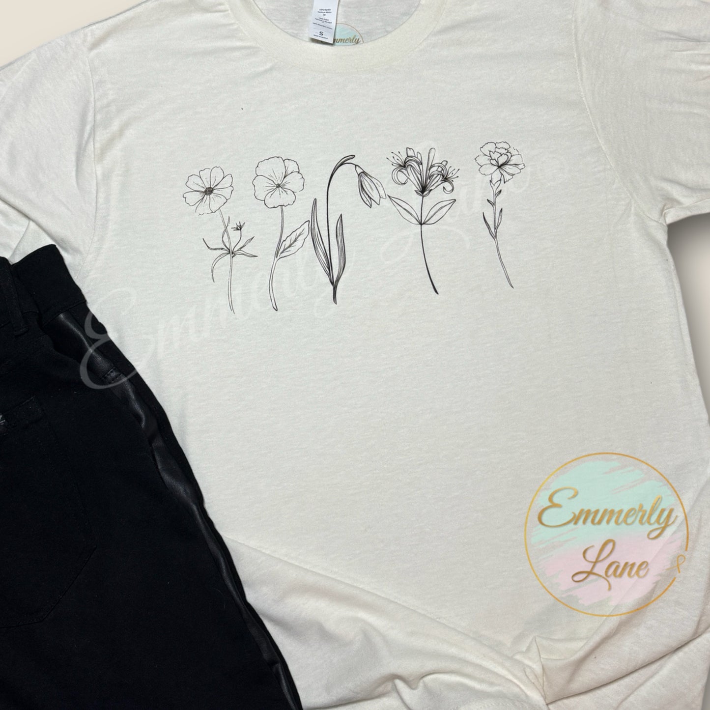 Personalized Birth Month Flowers Shirt