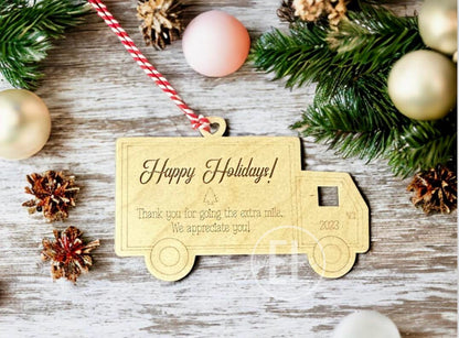 Digital Delivery Driver Ornament SVG