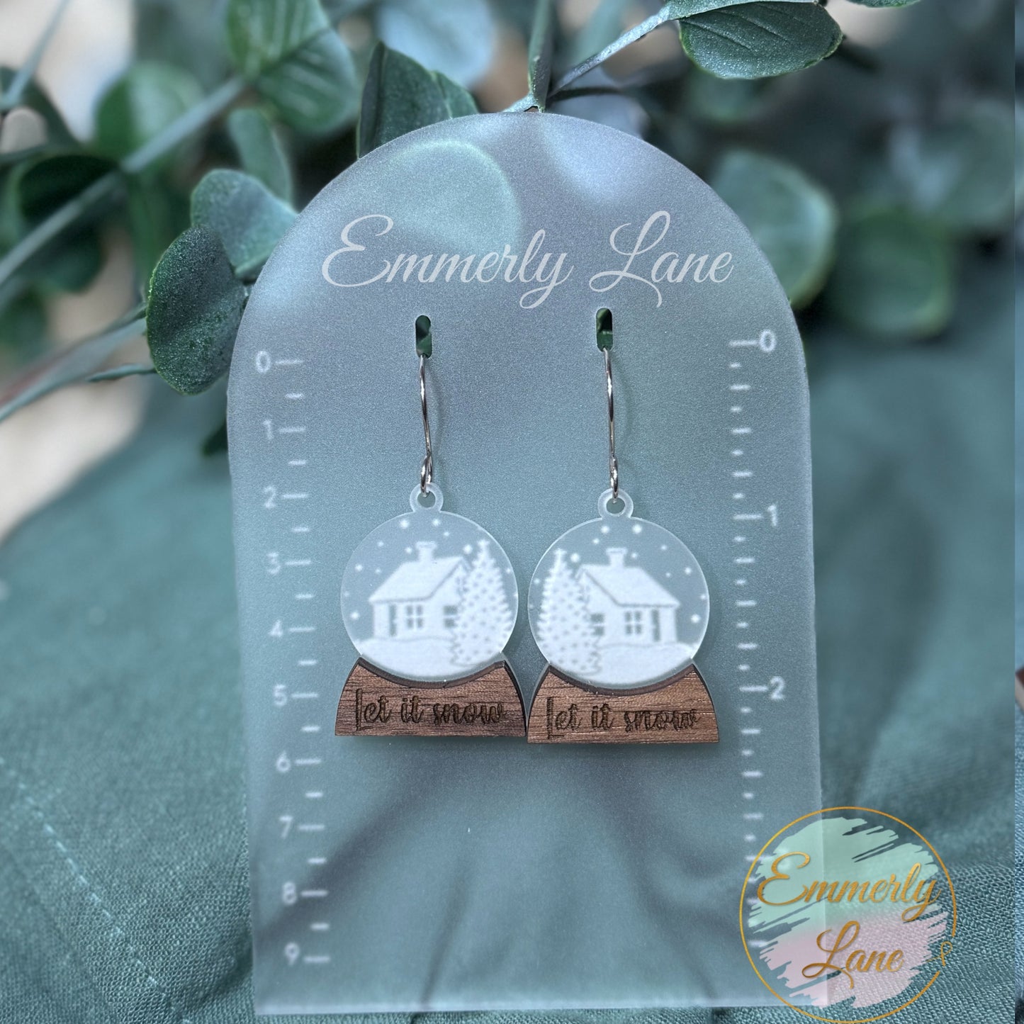 Snowglobe Let it Snow Earrings