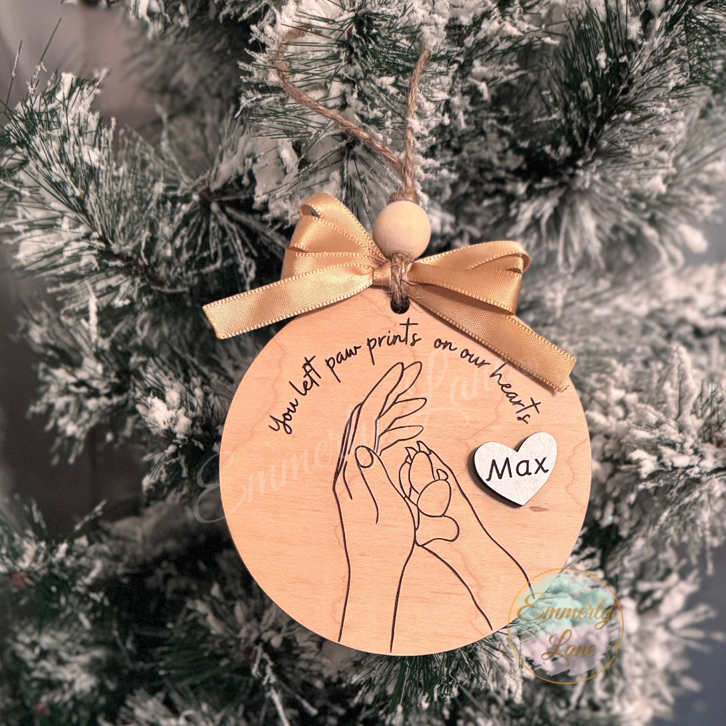 Paw Print Memorial Ornament