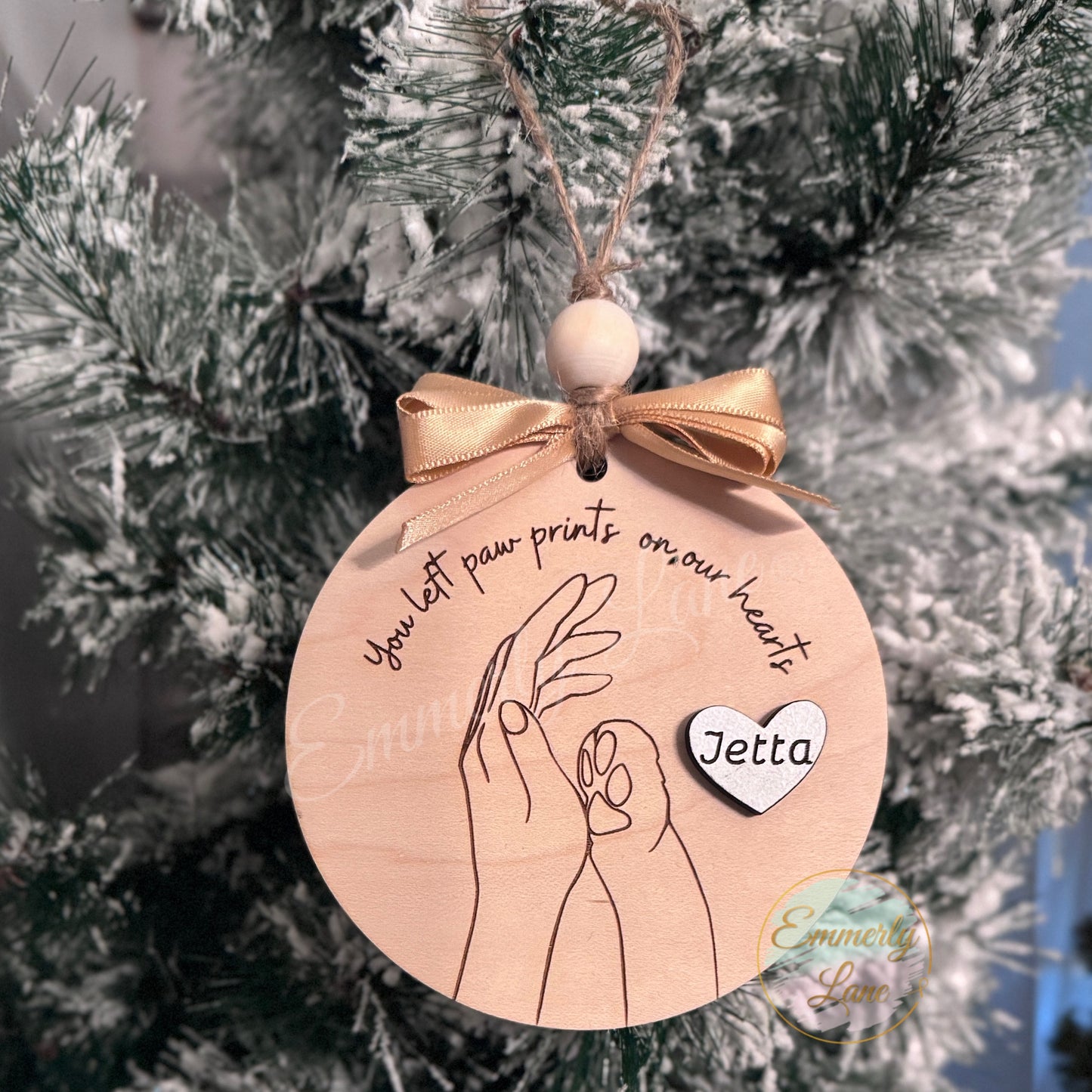 Paw Print Memorial Ornament