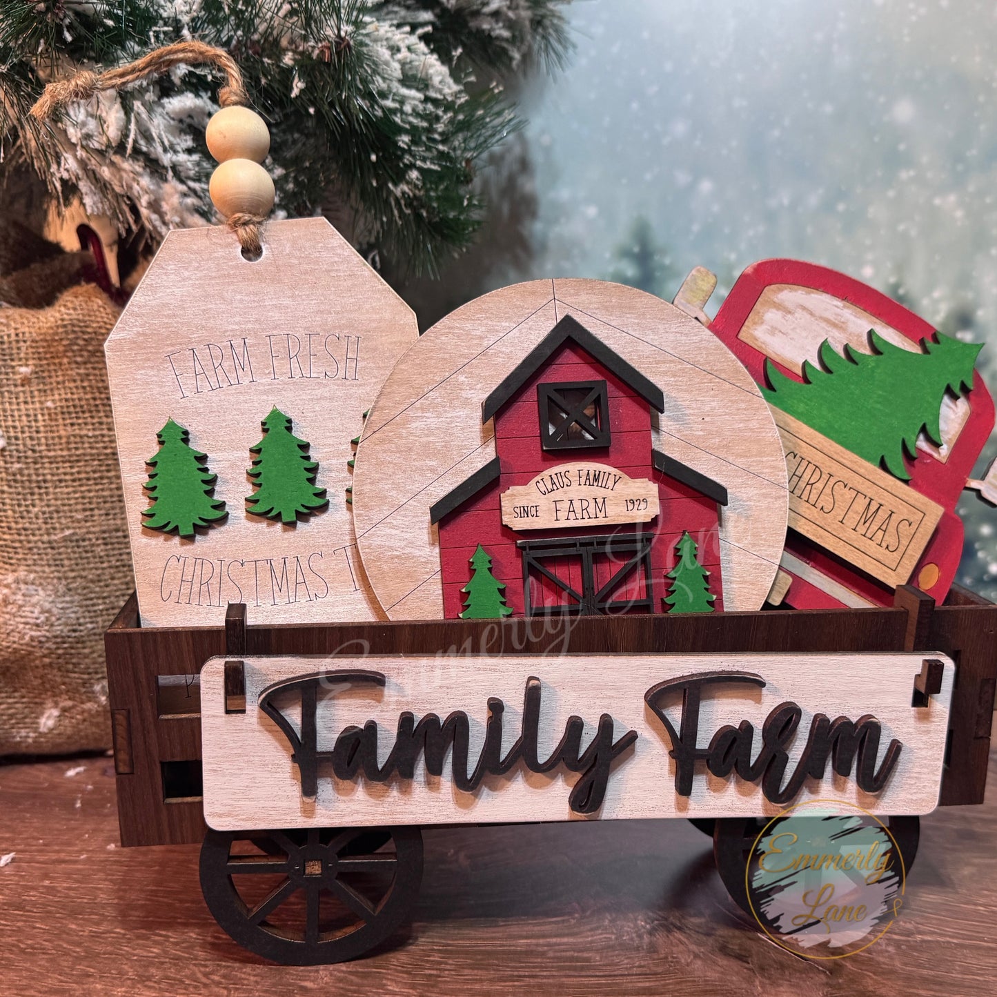 Family Farm Shelf Sitter Kit- Christmas Edition