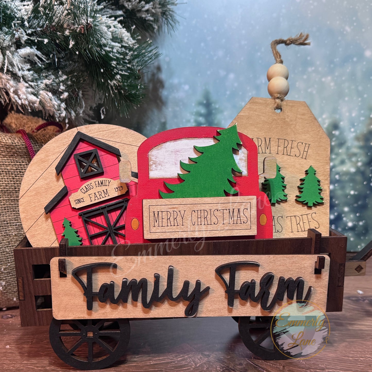 Family Farm Shelf Sitter Kit- Christmas Edition