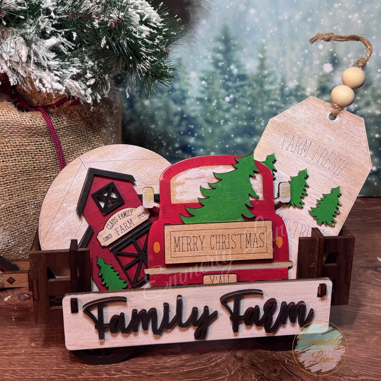 Family Farm Shelf Sitter Kit- Christmas Edition