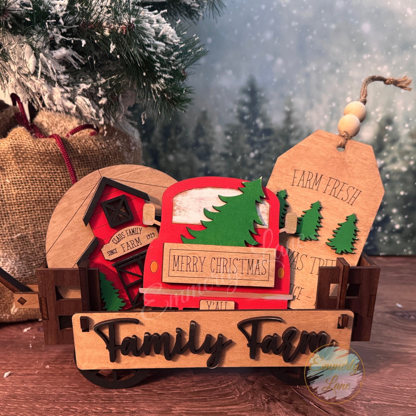 Family Farm Shelf Sitter Kit- Christmas Edition