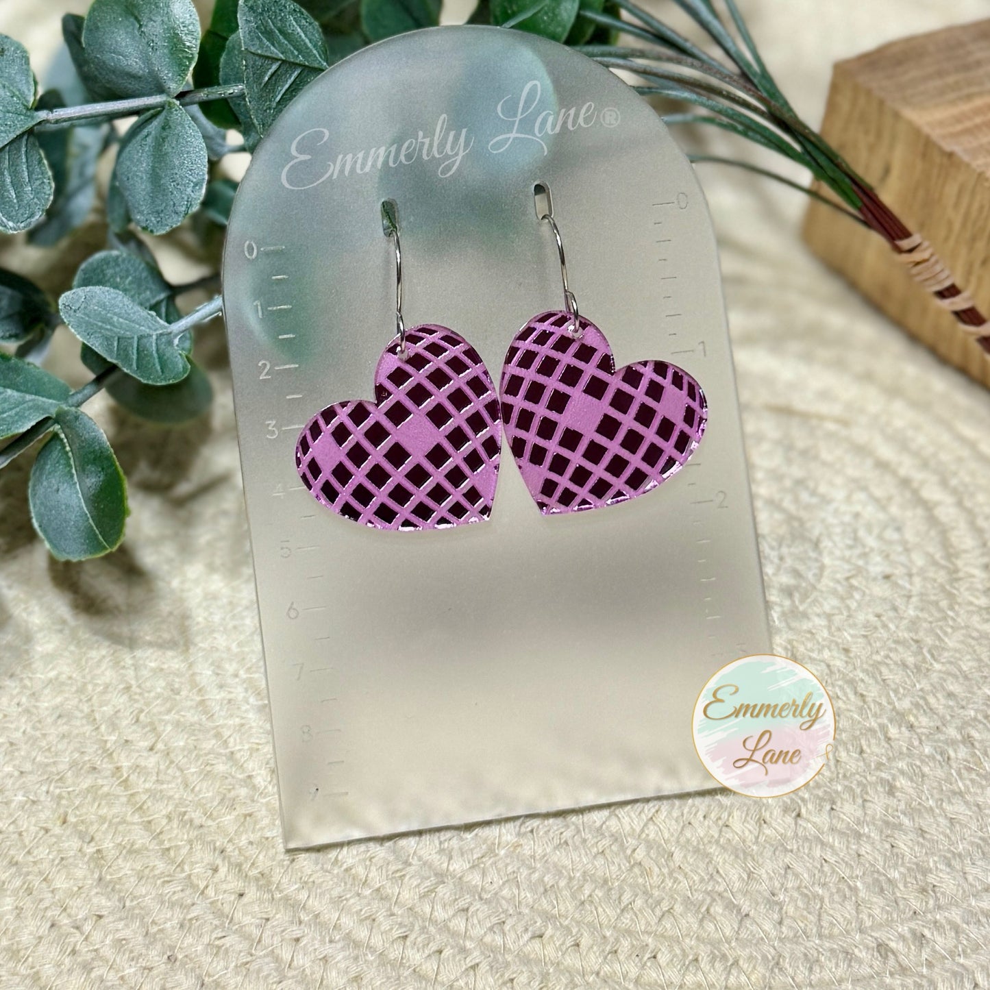 Disco Heart Dangle Earrings