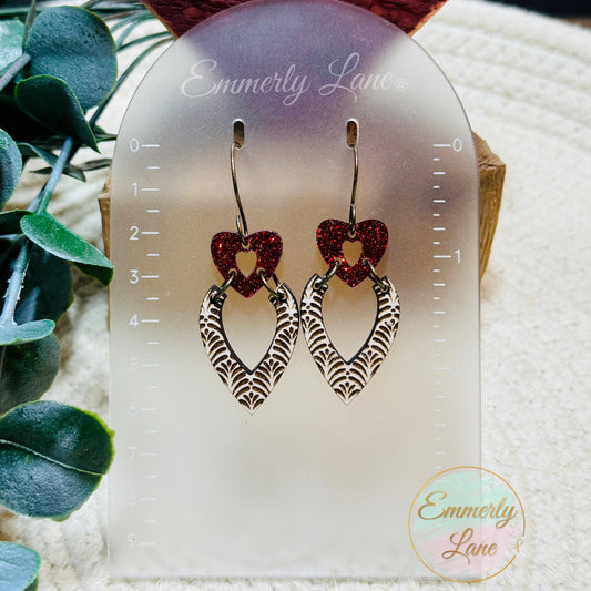 Heart Teardrop Dangle Earrings