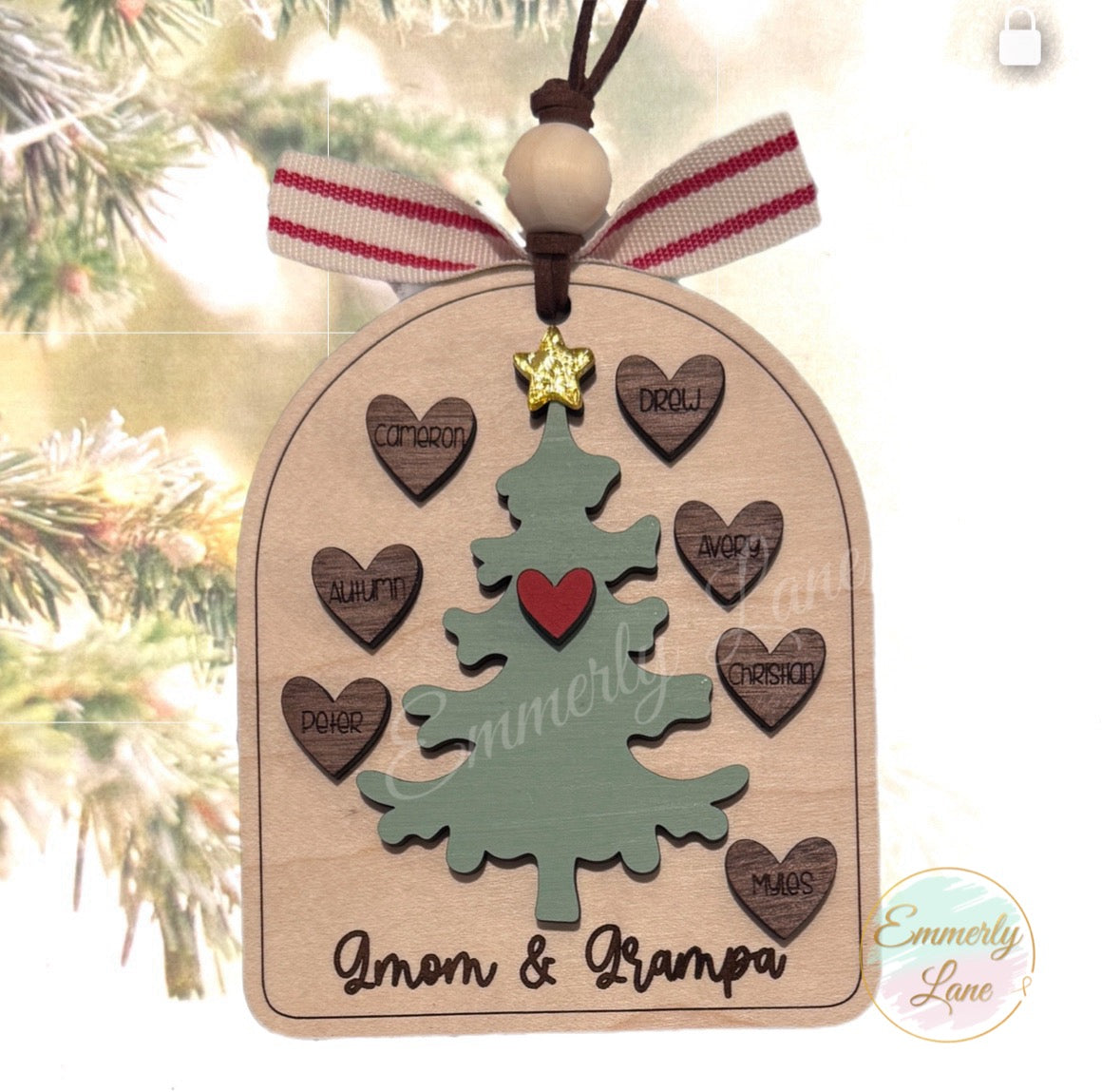 Personalized Family Christmas Ornament