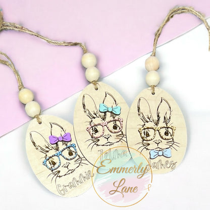 Personalized Bunny Easter Basket Tags