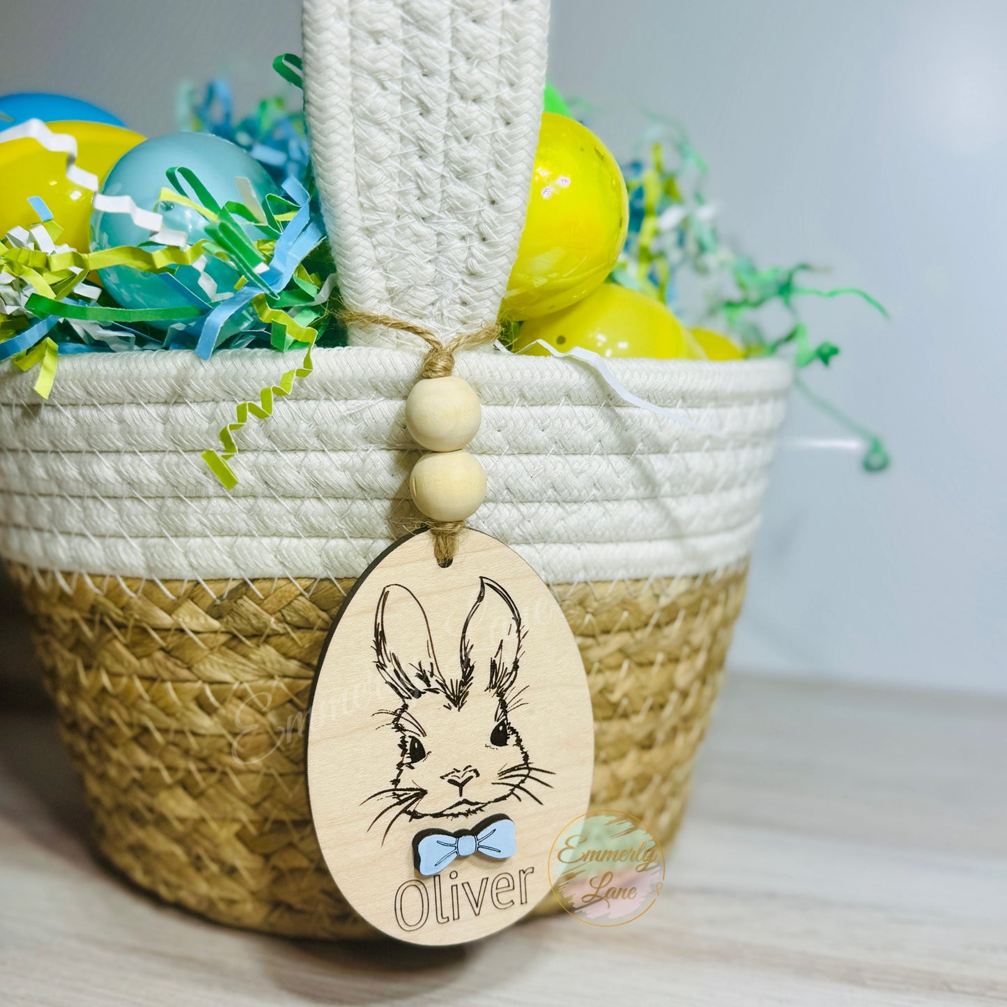 Personalized Bunny Easter Basket Tags