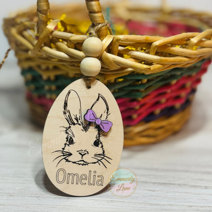 Personalized Bunny Easter Basket Tags