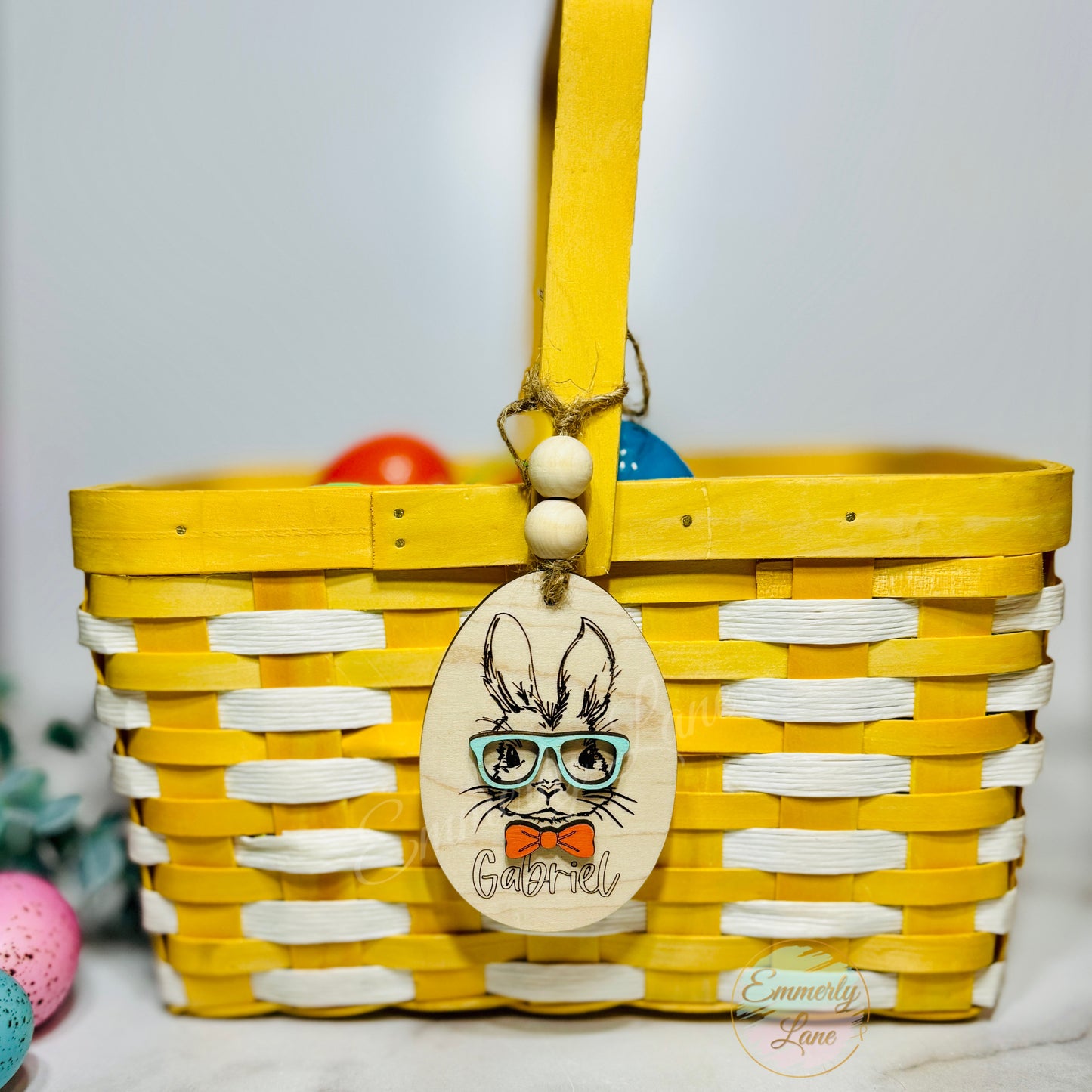 Personalized Bunny Easter Basket Tags