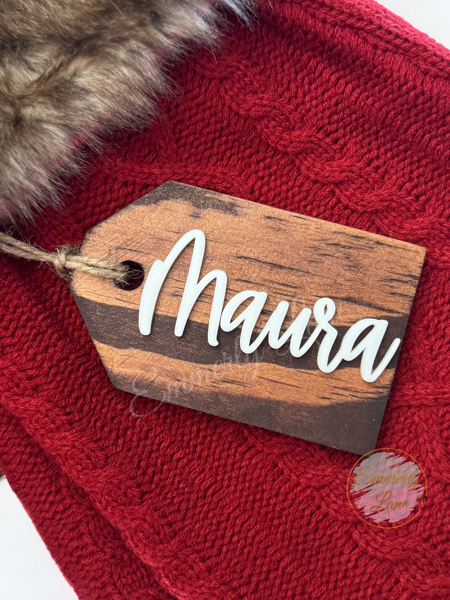 Handcut Stocking Tag