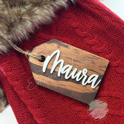 Handcut Stocking Tag