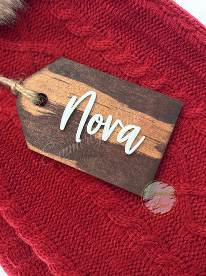 Handcut Stocking Tag