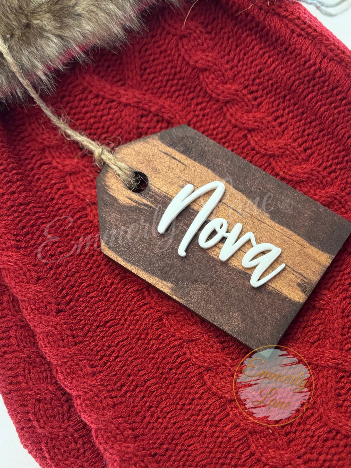 Handcut Stocking Tag