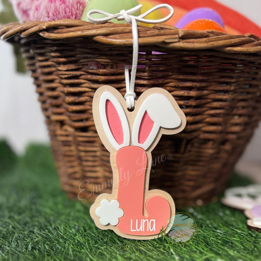 Personalized Bunny Letter Basket Tags