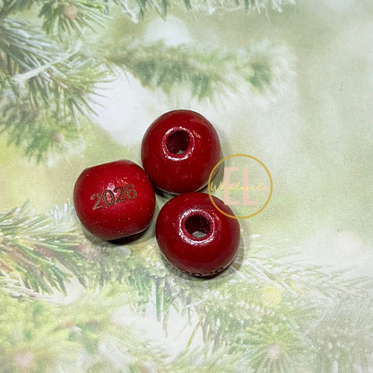 Dated wood beads