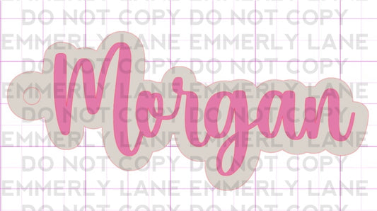 Digital Morgan Keychain Outline SVG