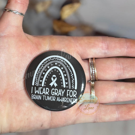 I wear gray Button Pin