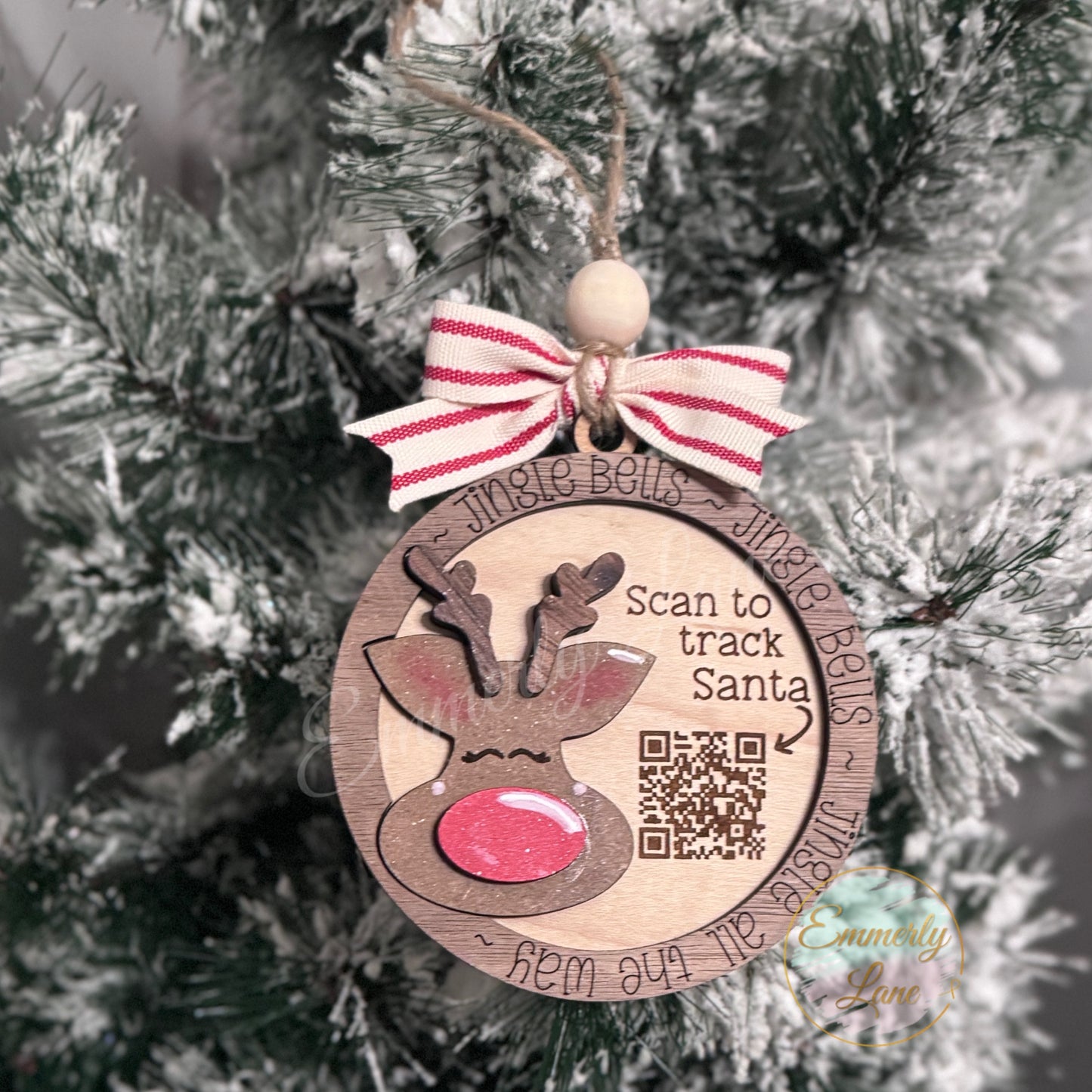 Reindeer Santa Tracker Ornament