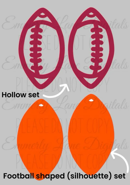 Double Sided Unisub Football Earring Blanks