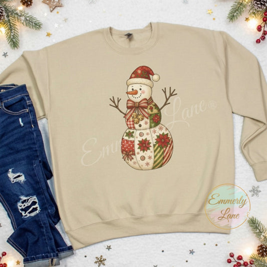 Snowman Patchwork Shirt