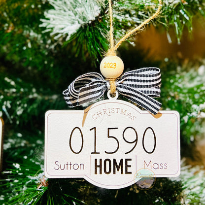 Home Zip Code Ornament