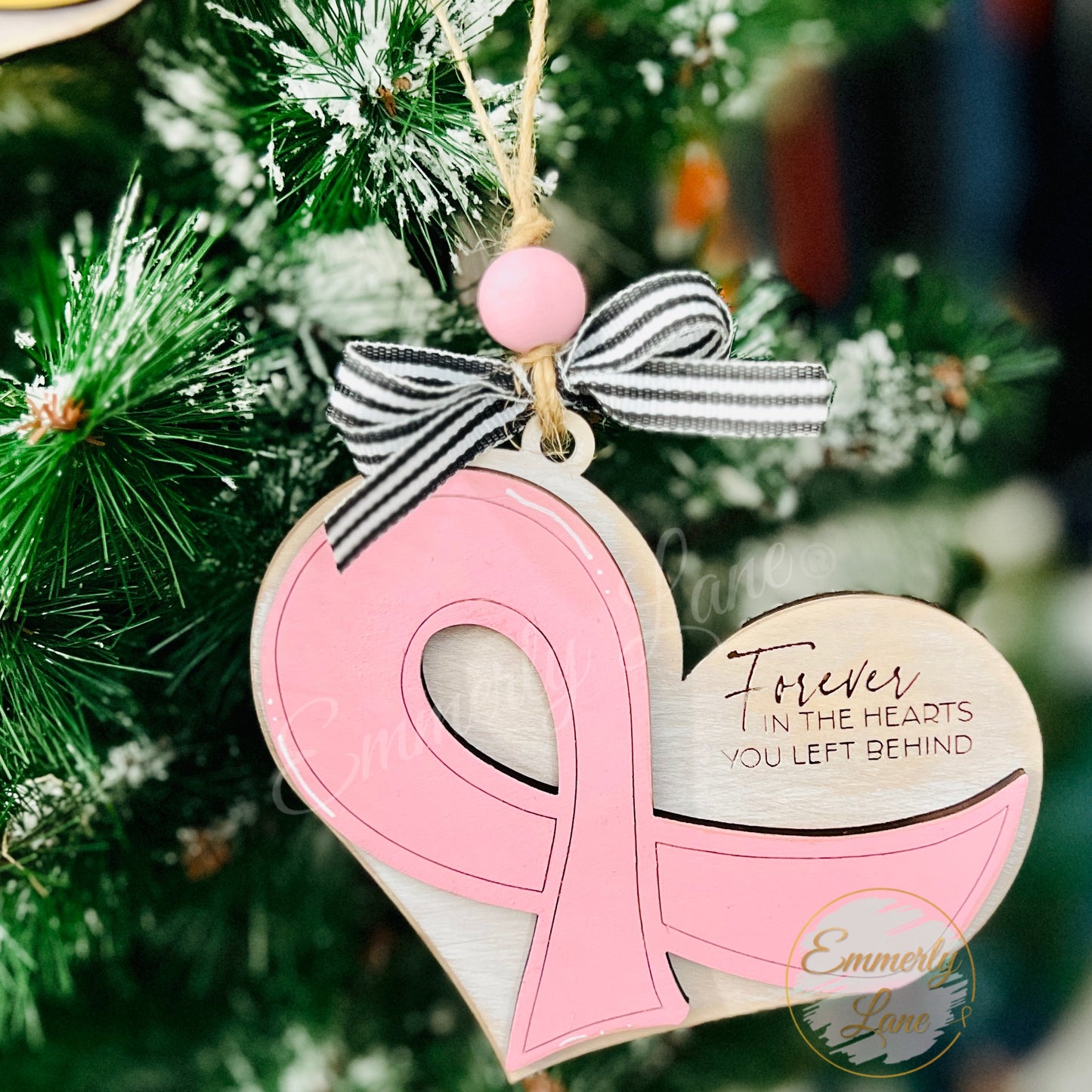 Awareness Ribbon Heart Ornament