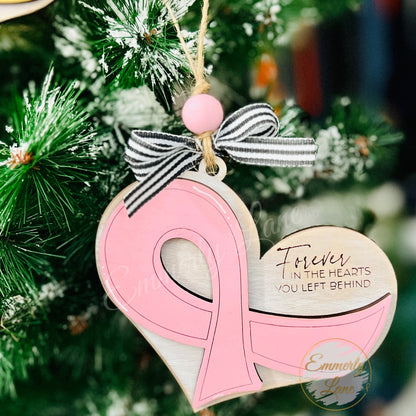 Awareness Ribbon Heart Ornament