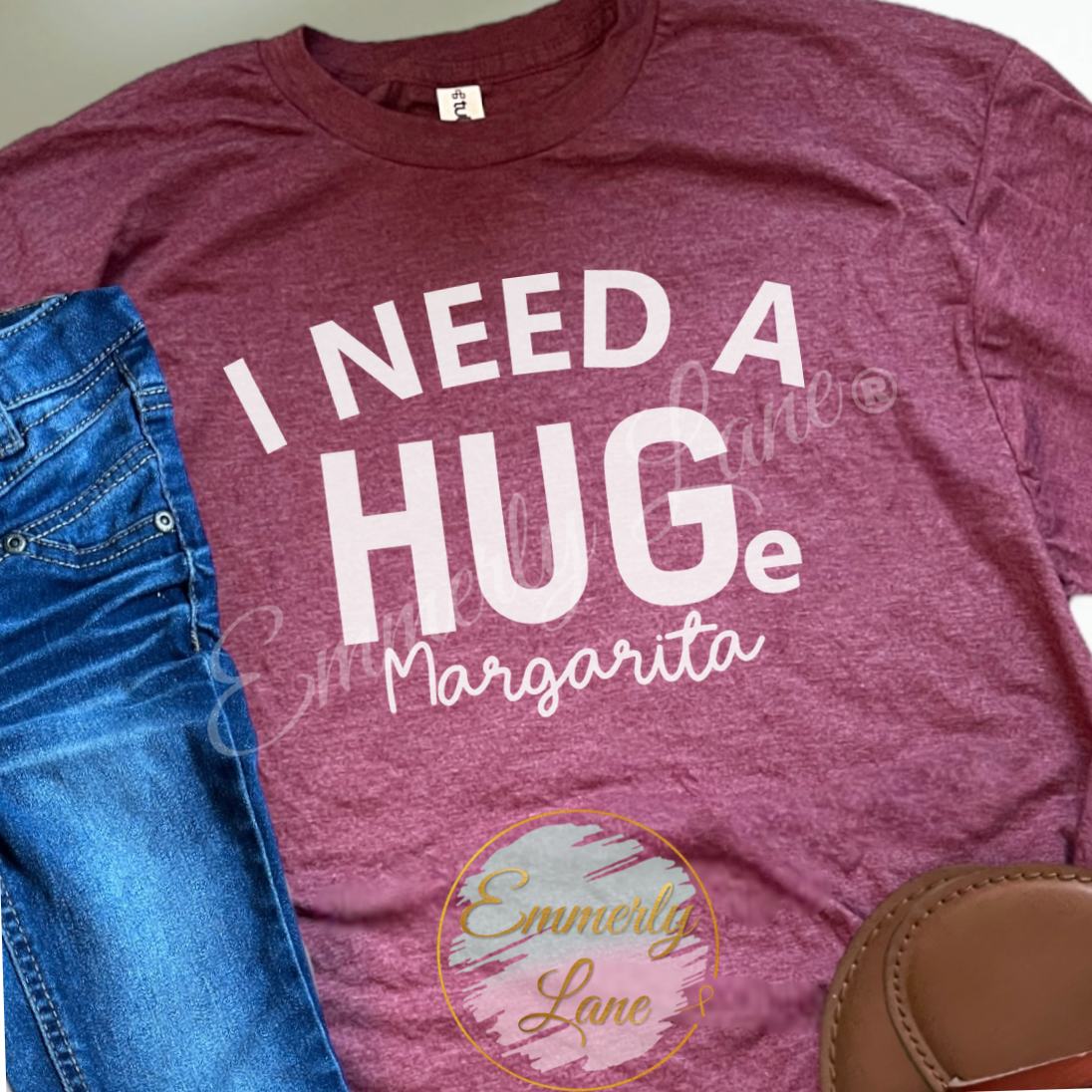 I need a HUGe Margarita Tee- White Image