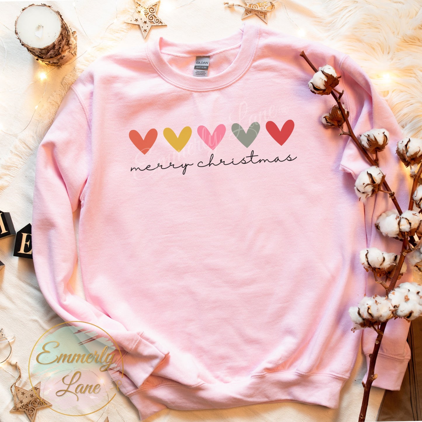 Merry Christmas Hearts Shirt