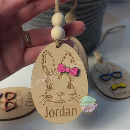 Personalized Bunny Easter Basket Tags