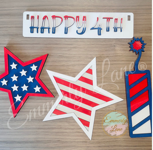 Fourth of July Kit for our interchangeable shelf sitters